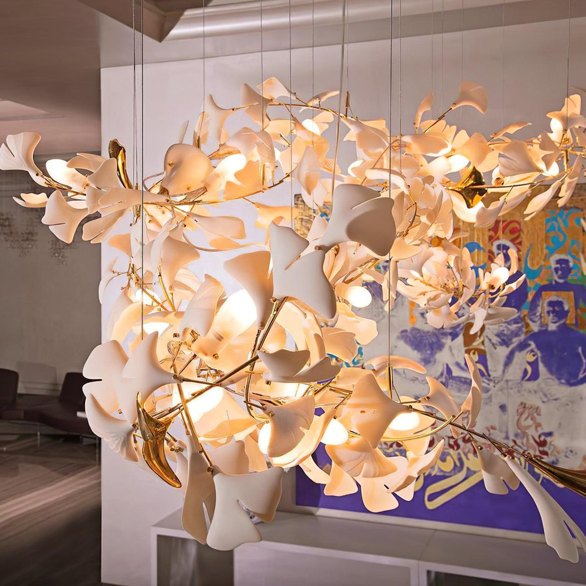 Gingko Chandelier G Style Leaf Branch Shape Modern