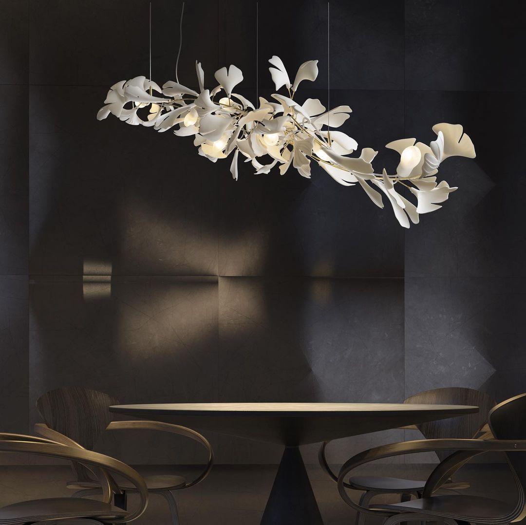 Gingko Chandelier G Style Leaf Branch Shape Modern