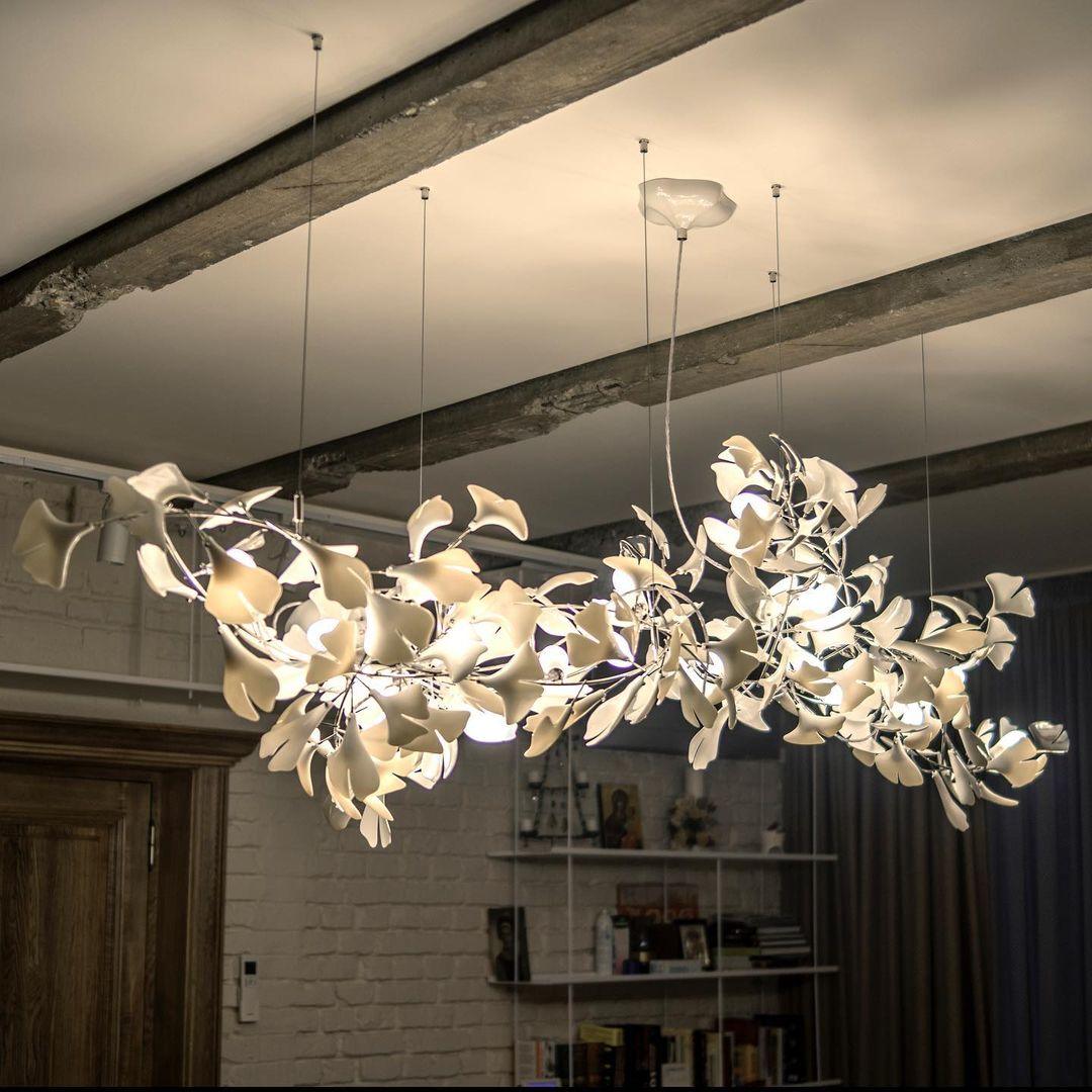 Gingko Chandelier G Style Leaf Branch Shape Modern