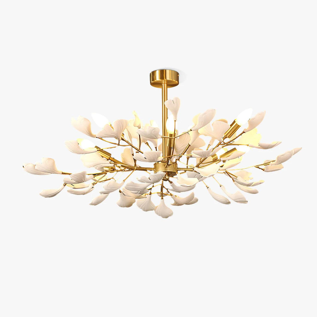Olivia Ceramic Gingko Chandelier Firefly Art Design