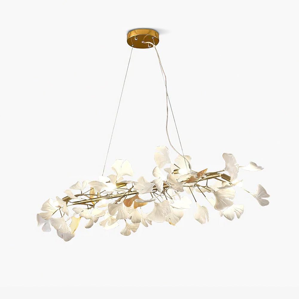 Olivia Ceramic Gingko  Linear   Minimalist Chandelier
