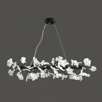 Chandelier Frame Ceramic Gingko White Gold Shade Modern Art