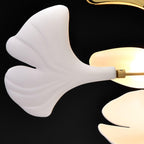 Olivia Ceramic Gingko  Leaf   Chandelier   Art Deco  Bent Downwards