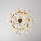 Aurora Chandelier Ginkgo Leaf Ceramic Sculptural