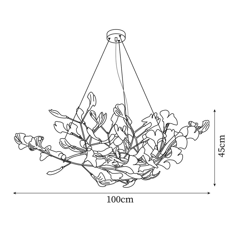 Gingko Chandelier S Style Nature-Inspired Elegance