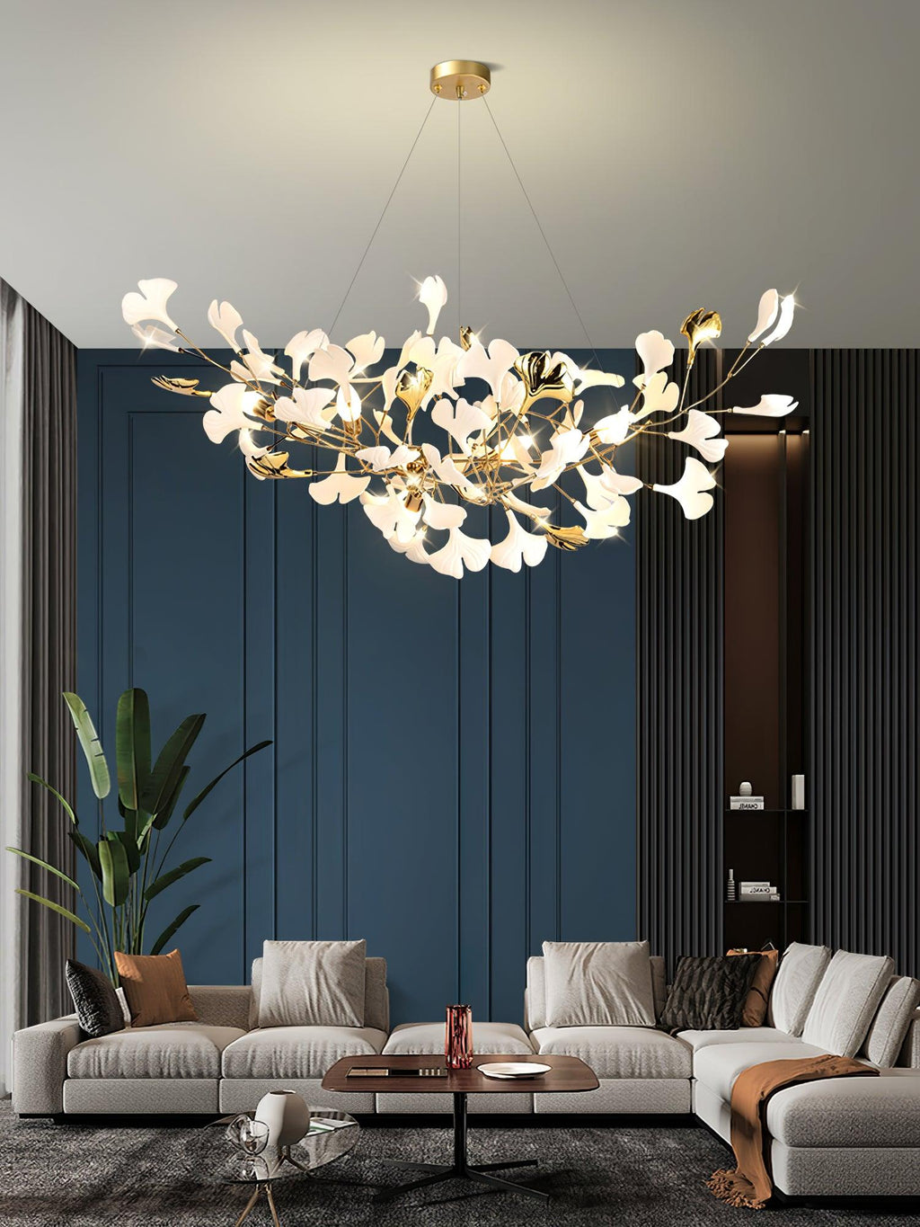 Gingko Chandelier S Style Nature-Inspired Elegance