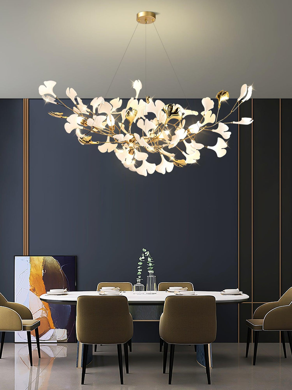 Gingko Chandelier S Style Nature-Inspired Elegance