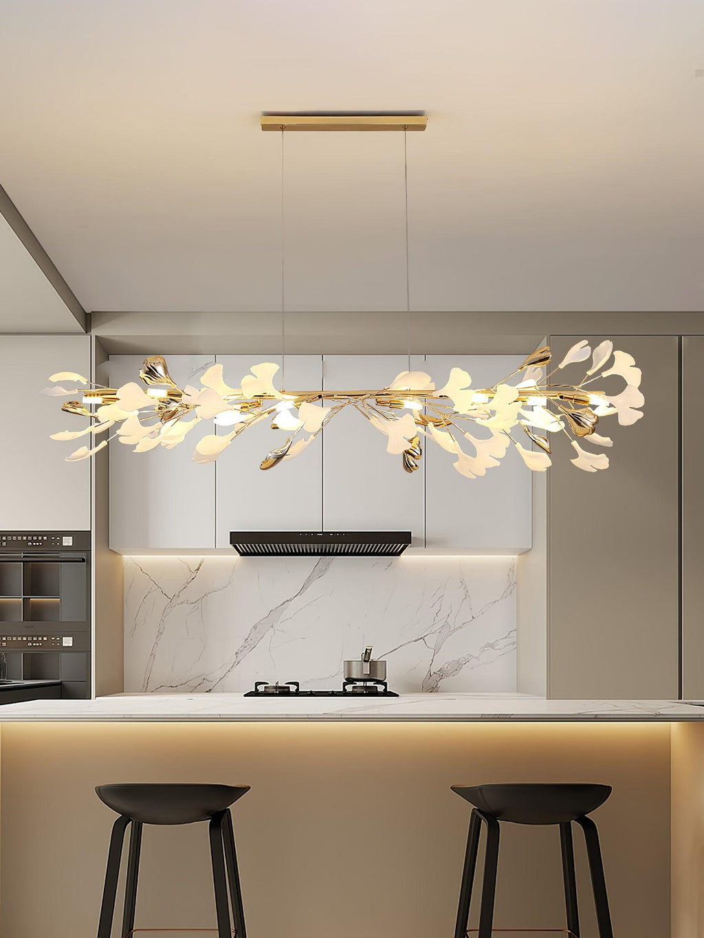 Olivia Ceramic Gingko  Chandelier 4 Styles