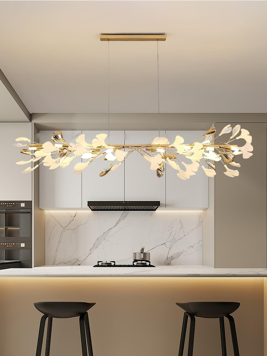 Olivia Ceramic Gingko  Chandelier 4 Styles