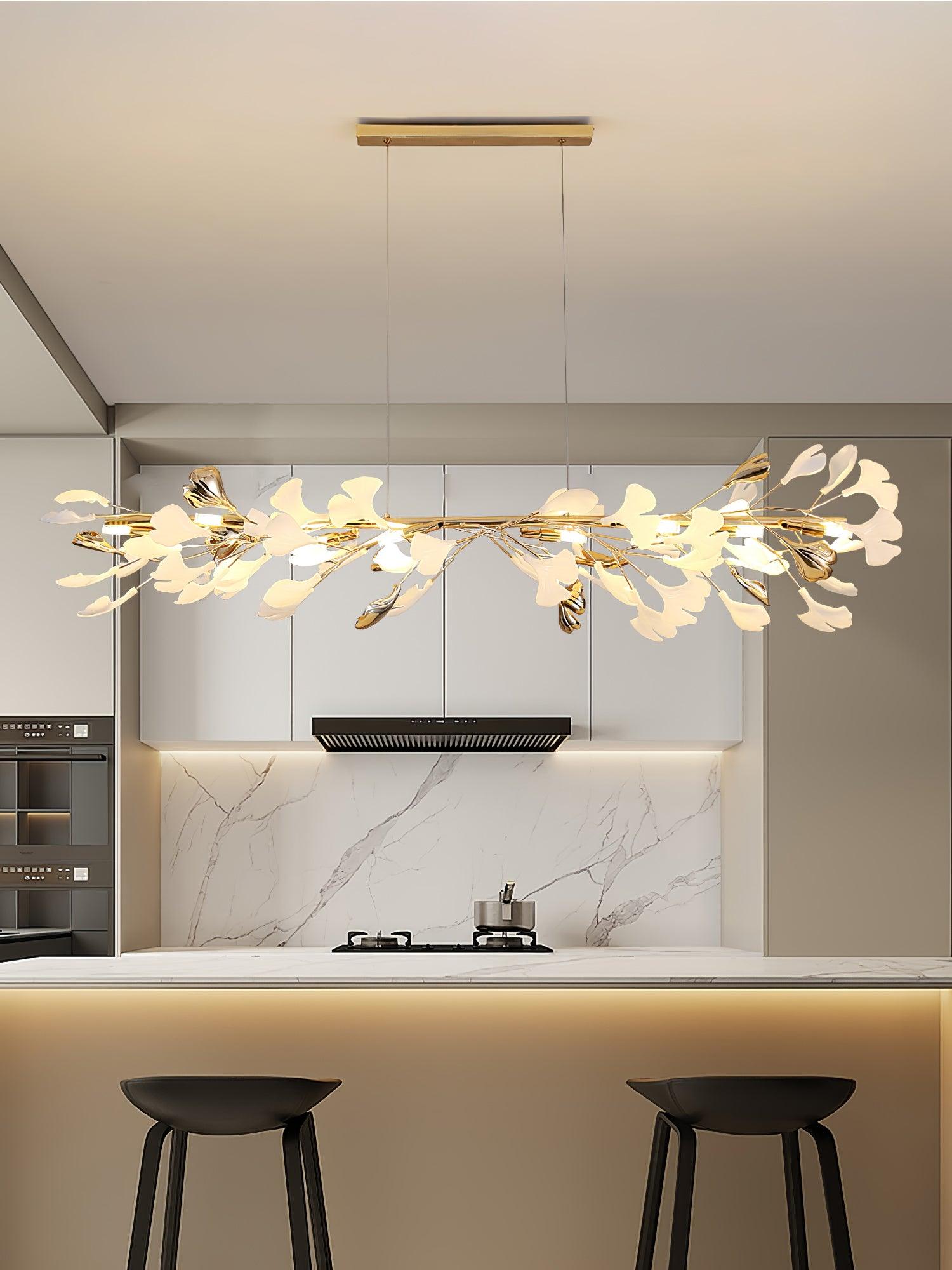 Olivia Ceramic Gingko  Chandelier 4 Styles