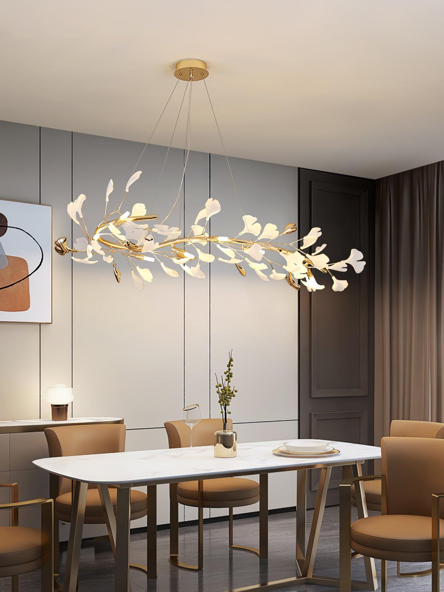 Olivia Ceramic Gingko  Chandelier 4 Styles