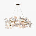 Lustra Pendant Lamp Gingko Porcelain Leaves Gold