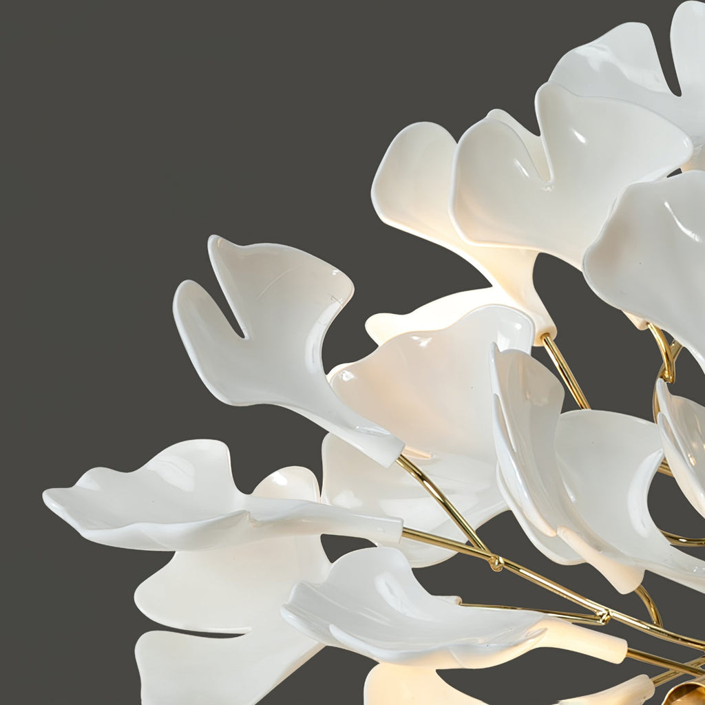 Ivmarel Gingko Long Branch Ceramics Chandelier