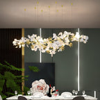 Olivia Ceramic Gingko  Chandelier  Luxury  Hotel Staircase