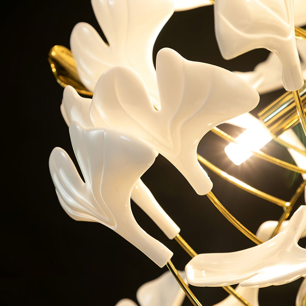 Ivmarel Gingko Long Branch Ceramics Chandelier
