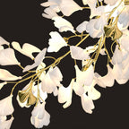 Olivia Ceramic Gingko  Chandelier  Luxury  Hotel Staircase