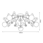 Capiz Gingko Glass Ball Ceiling Light