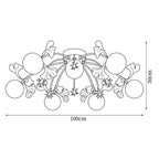 Capiz Gingko Glass Ball Ceiling Light