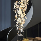 Olivia Ceramic Gingko Cascading Chandelier