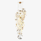 Olivia Ceramic Gingko Cascading Chandelier