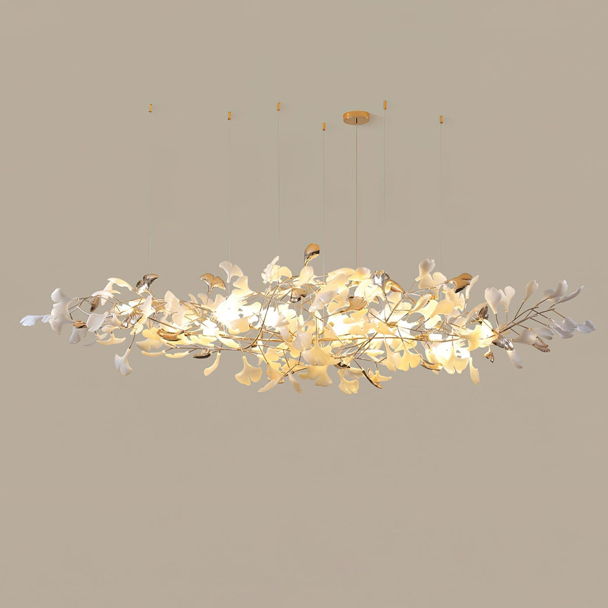 Unoryra Postmodern Luxury Ginkgo Cloud Ceramics Chandelier
