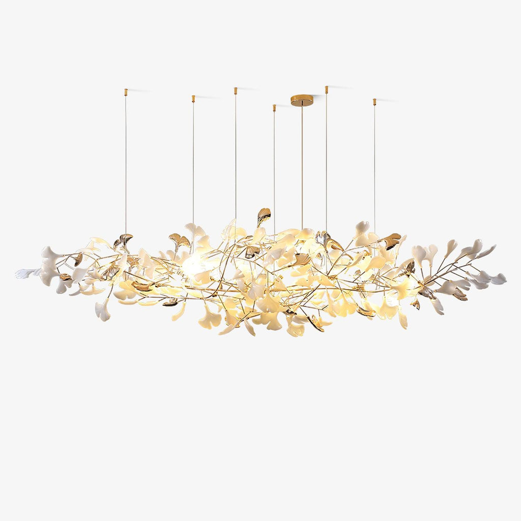 Unoryra Postmodern Luxury Ginkgo Cloud Ceramics Chandelier