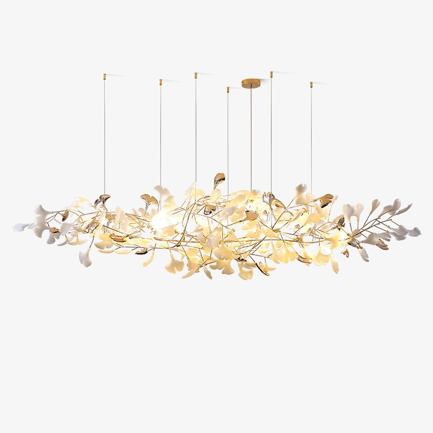 Unoryra Postmodern Luxury Ginkgo Cloud Ceramics Chandelier