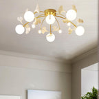 Olivia Nordic Multi Globe Ceramic Flush Mount Ceiling Light