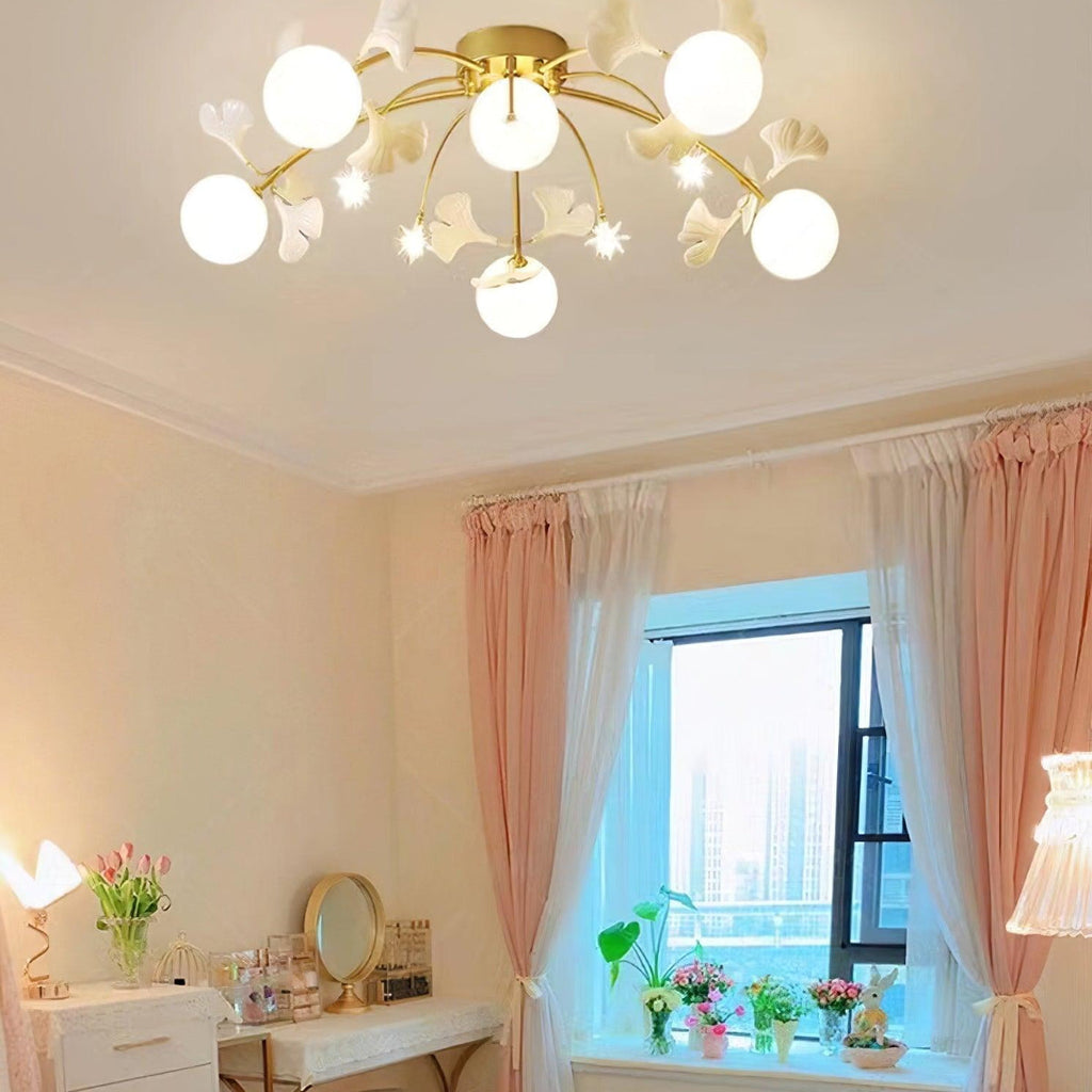 Olivia Nordic Multi Globe Ceramic Flush Mount Ceiling Light
