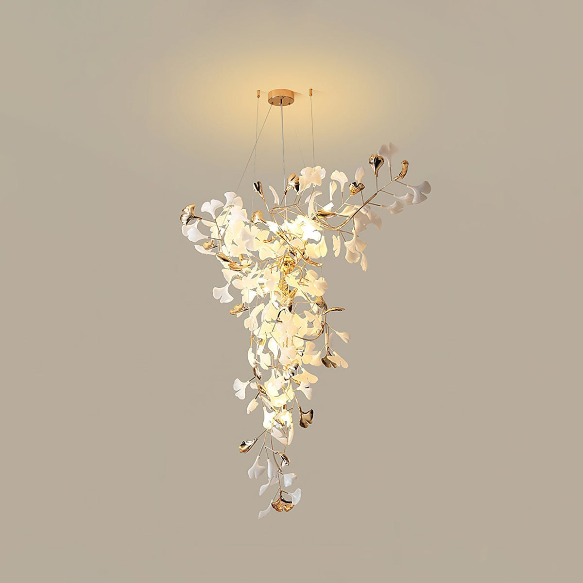 Olivia Ceramic Gingko Chandelier  Tip Flying