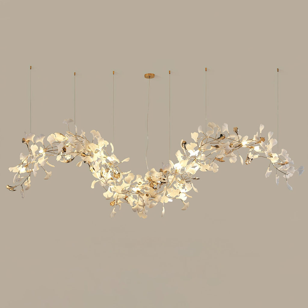 Olivia Ceramic Gingko Chandelier  Tip Flying