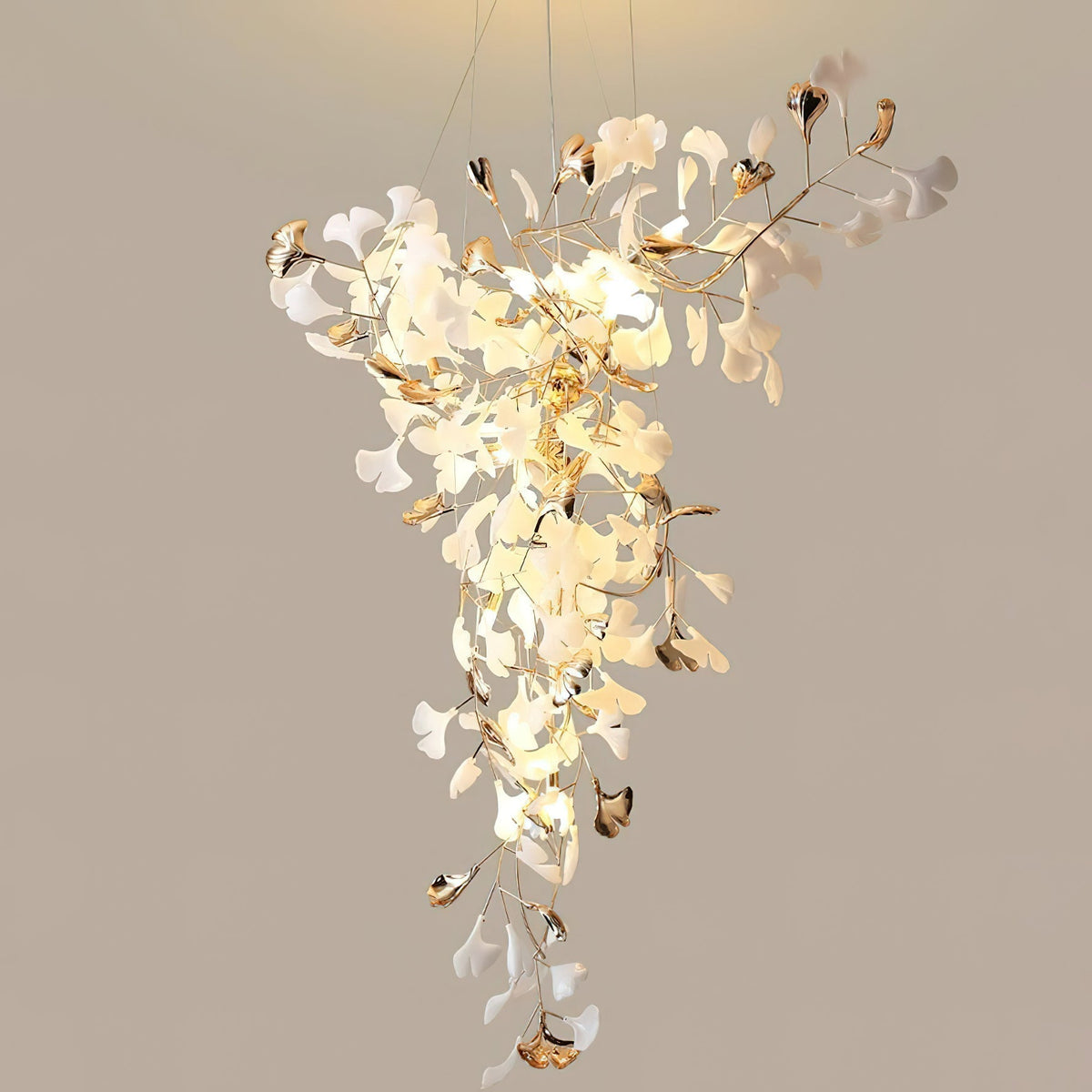 Olivia Ceramic Gingko Chandelier  Tip Flying