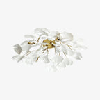 Solara Ceiling Lamp Gingko Leaves with Brass Branch