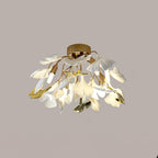 Solara Ceiling Lamp Gingko Leaves with Brass Branch