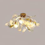 Solara Ceiling Lamp Gingko Leaves with Brass Branch