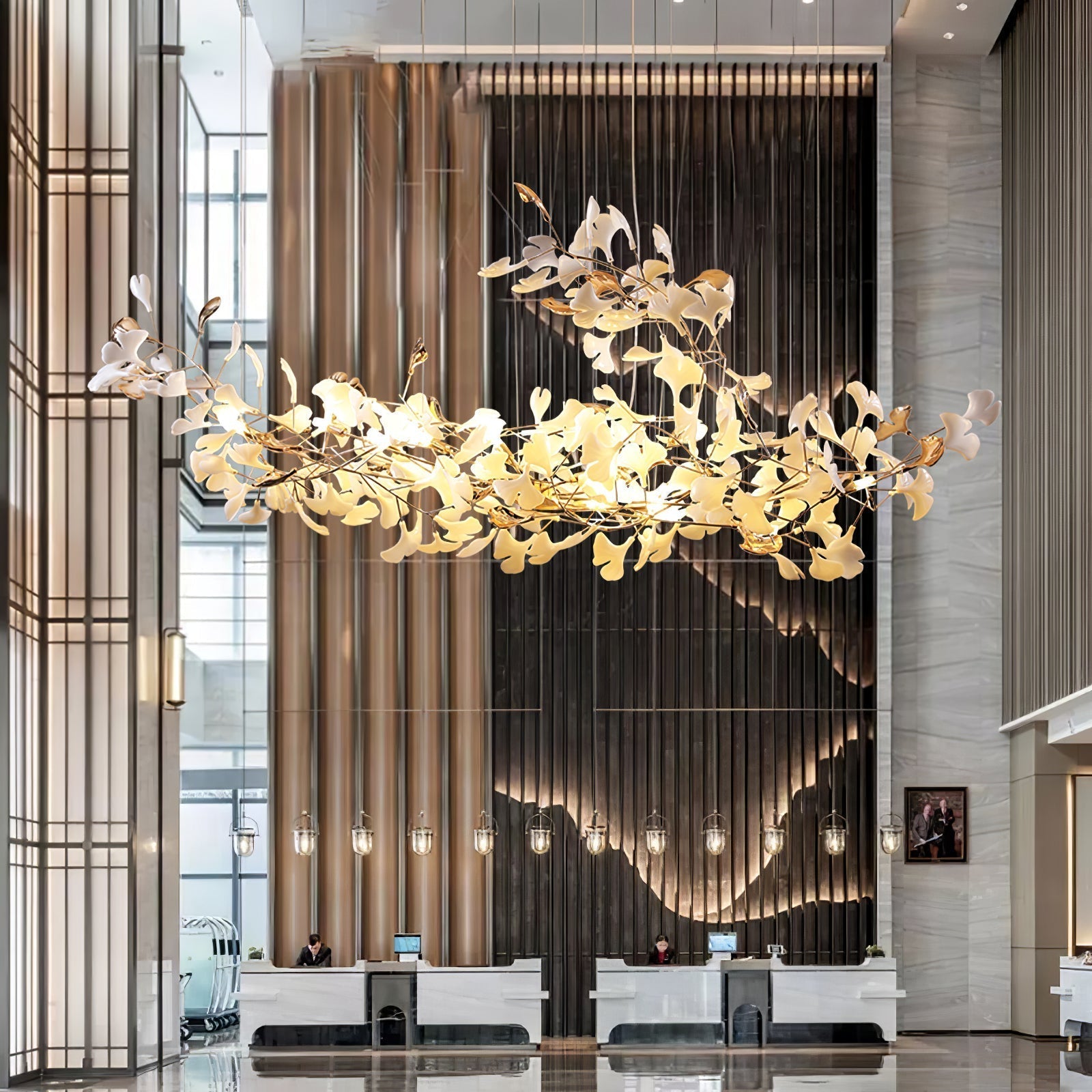 Unoryra Postmodern Luxury Ginkgo Cloud Ceramics Chandelier