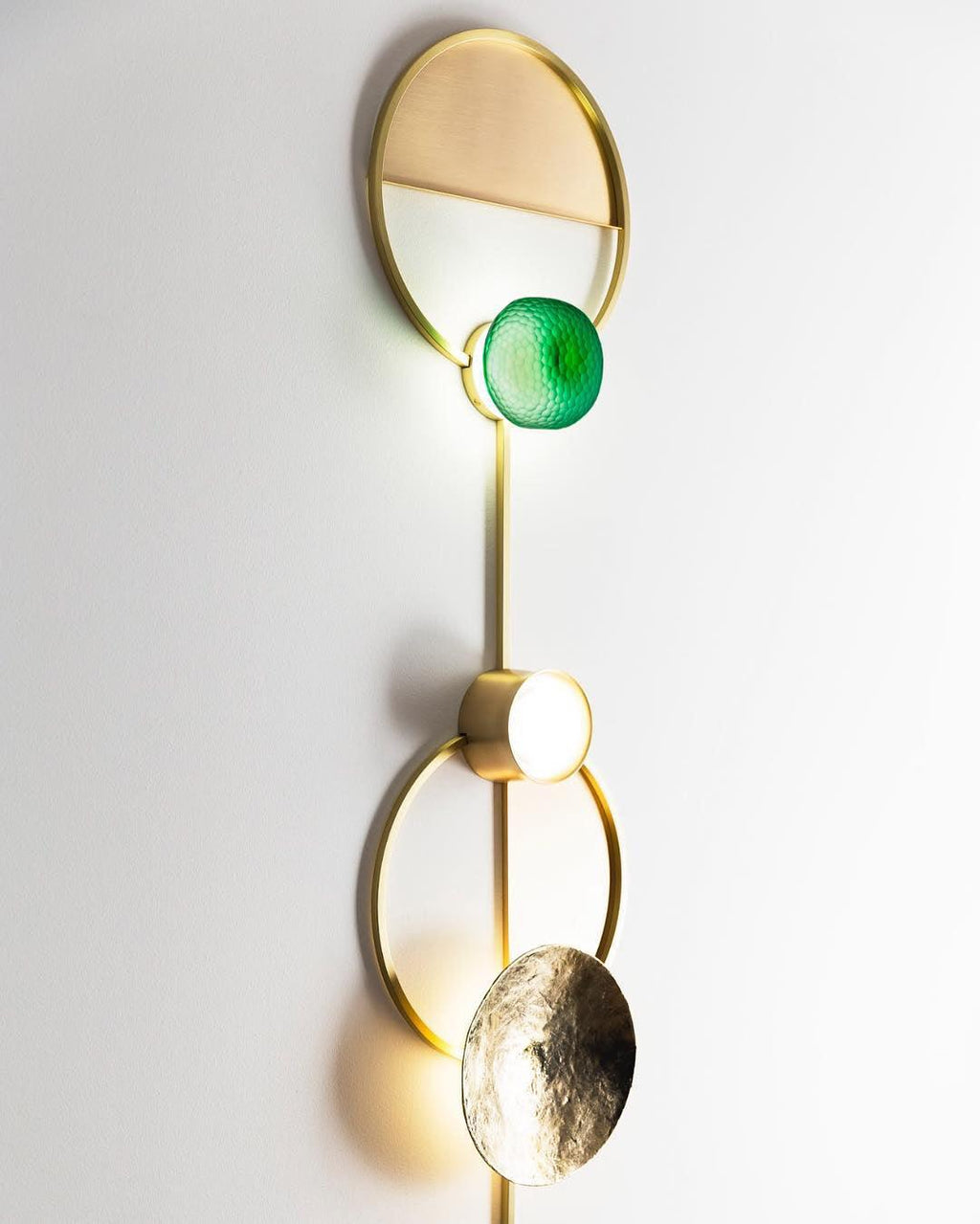 Orbiten Brass & Glass Modern Wall Lamp