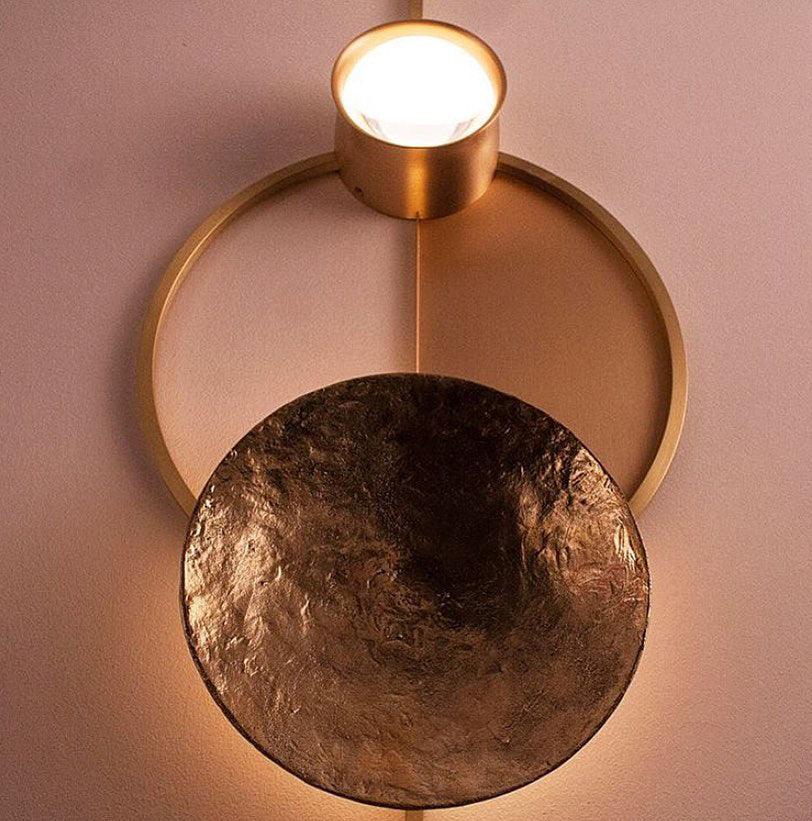 Orbiten Brass & Glass Modern Wall Lamp