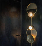 Orbiten Brass & Glass Modern Wall Lamp