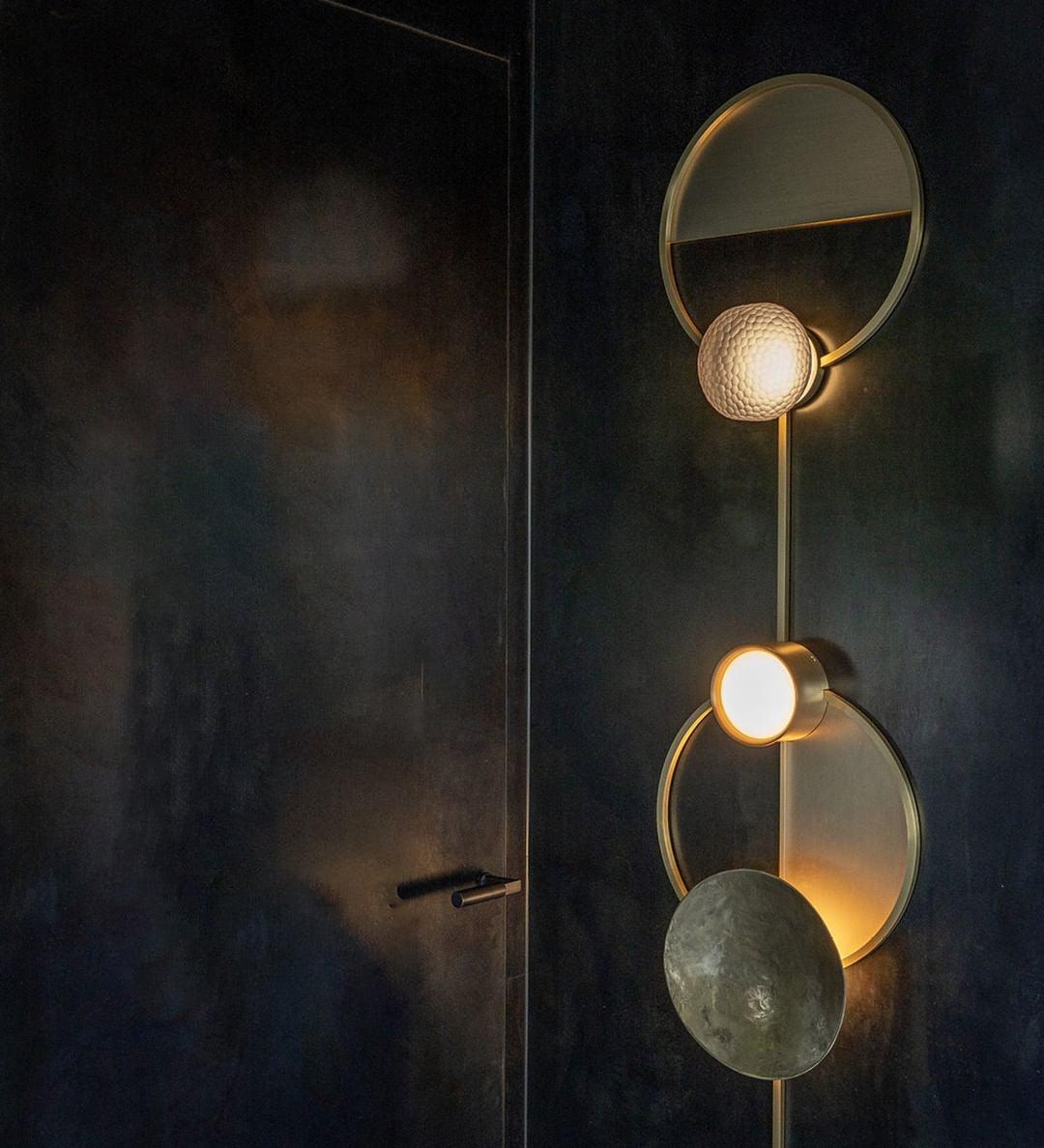 Orbiten Brass & Glass Modern Wall Lamp