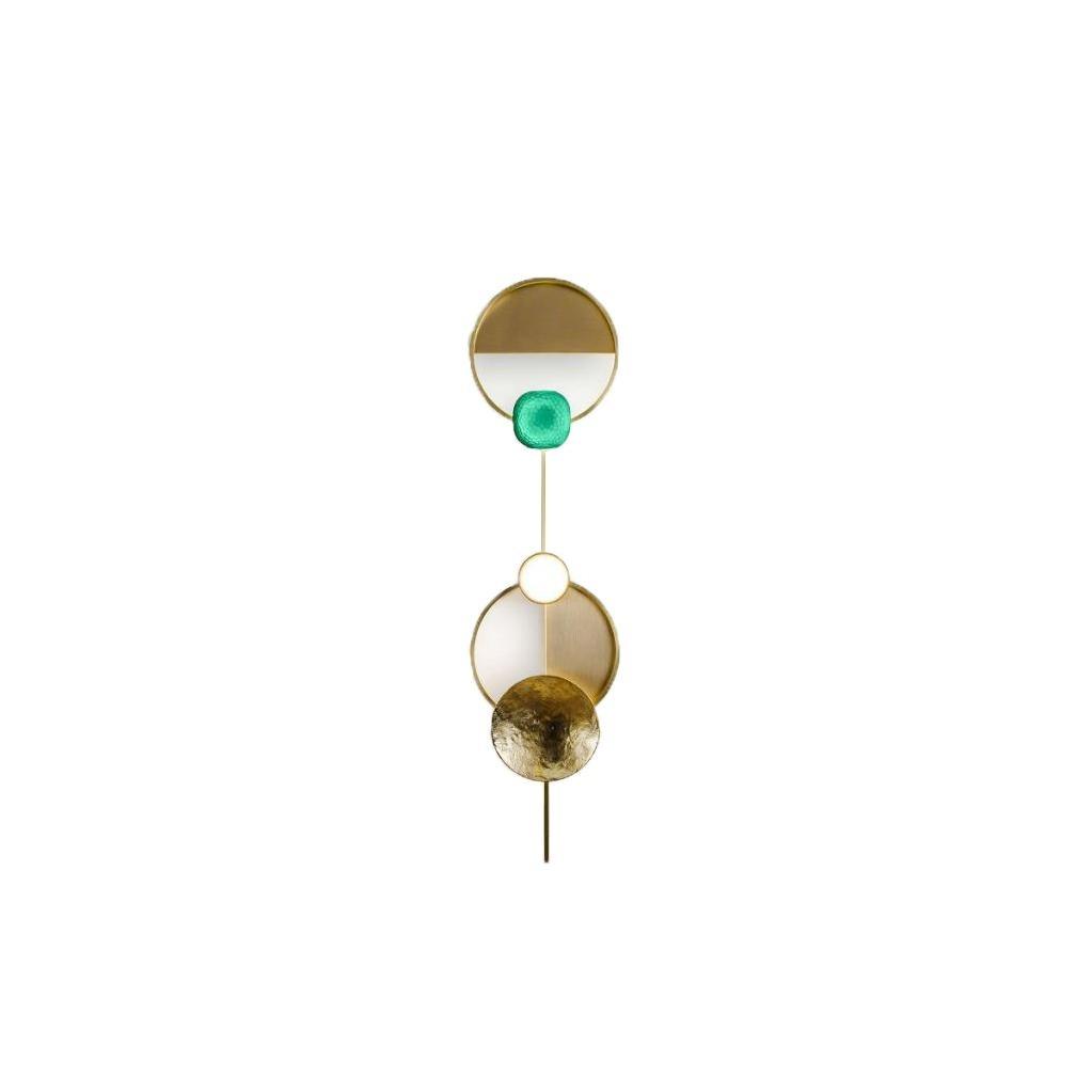Orbiten Brass & Glass Modern Wall Lamp