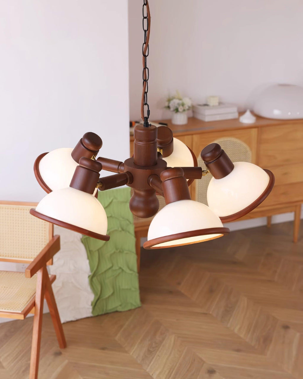 Girona Chandelier Adjustable Triple-Arm Glass