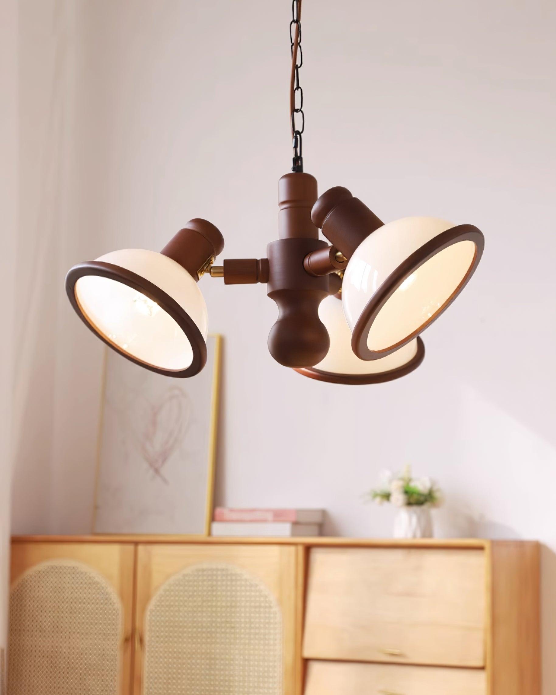 Girona Chandelier Adjustable Triple-Arm Glass