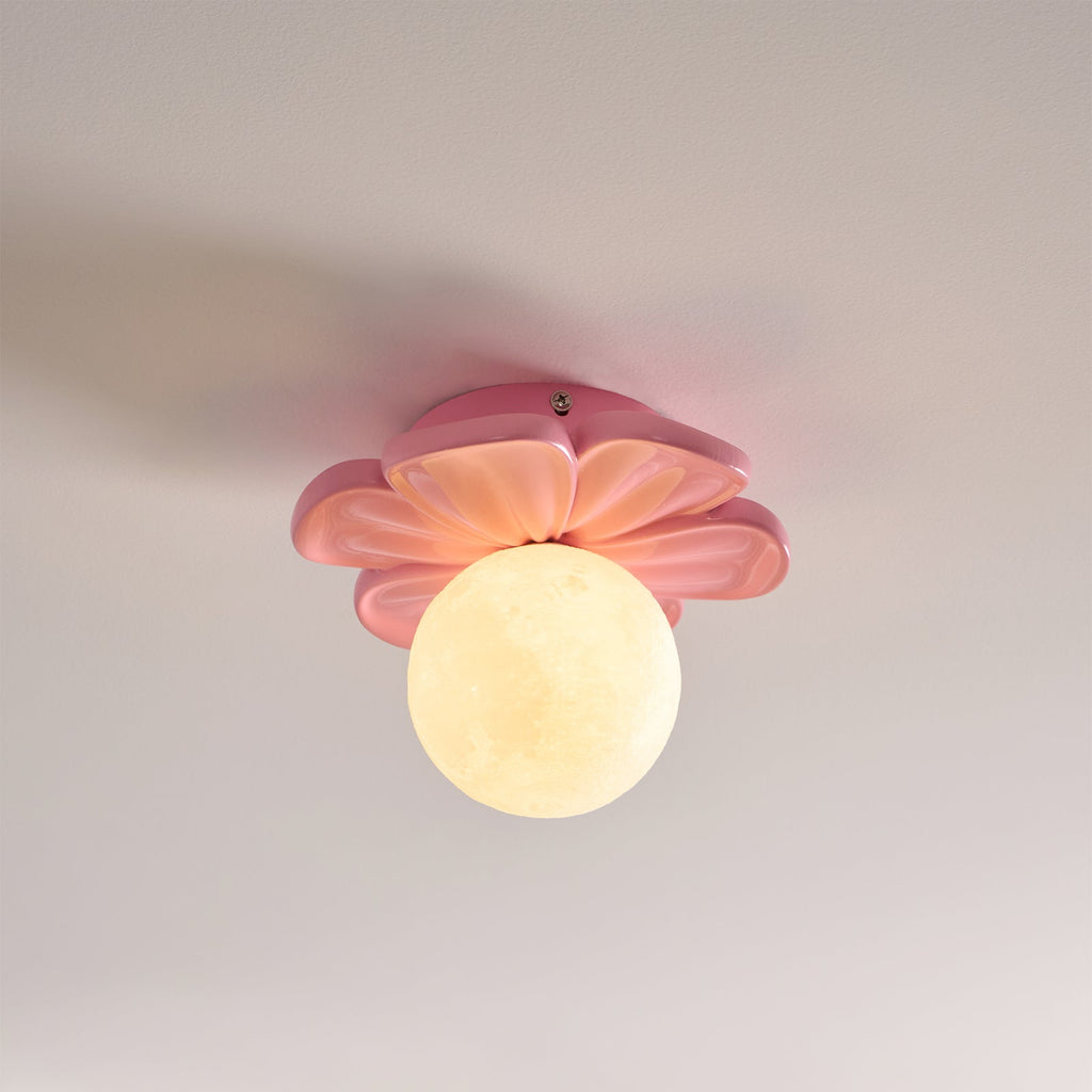Quip Individual Creativity Bloom Flower Resin Ceiling Lamp