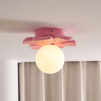 Quip Individual Creativity Bloom Flower Resin Ceiling Lamp