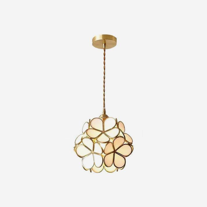 Lustra Pendant Lamp Glass Petal Shaped Kitchen