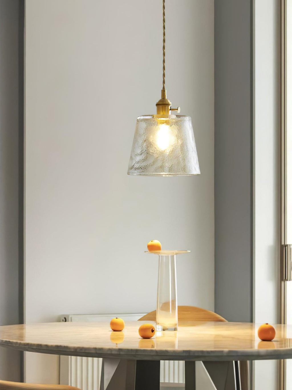 Lustra Pendant Lamp Copper Glass for Dining