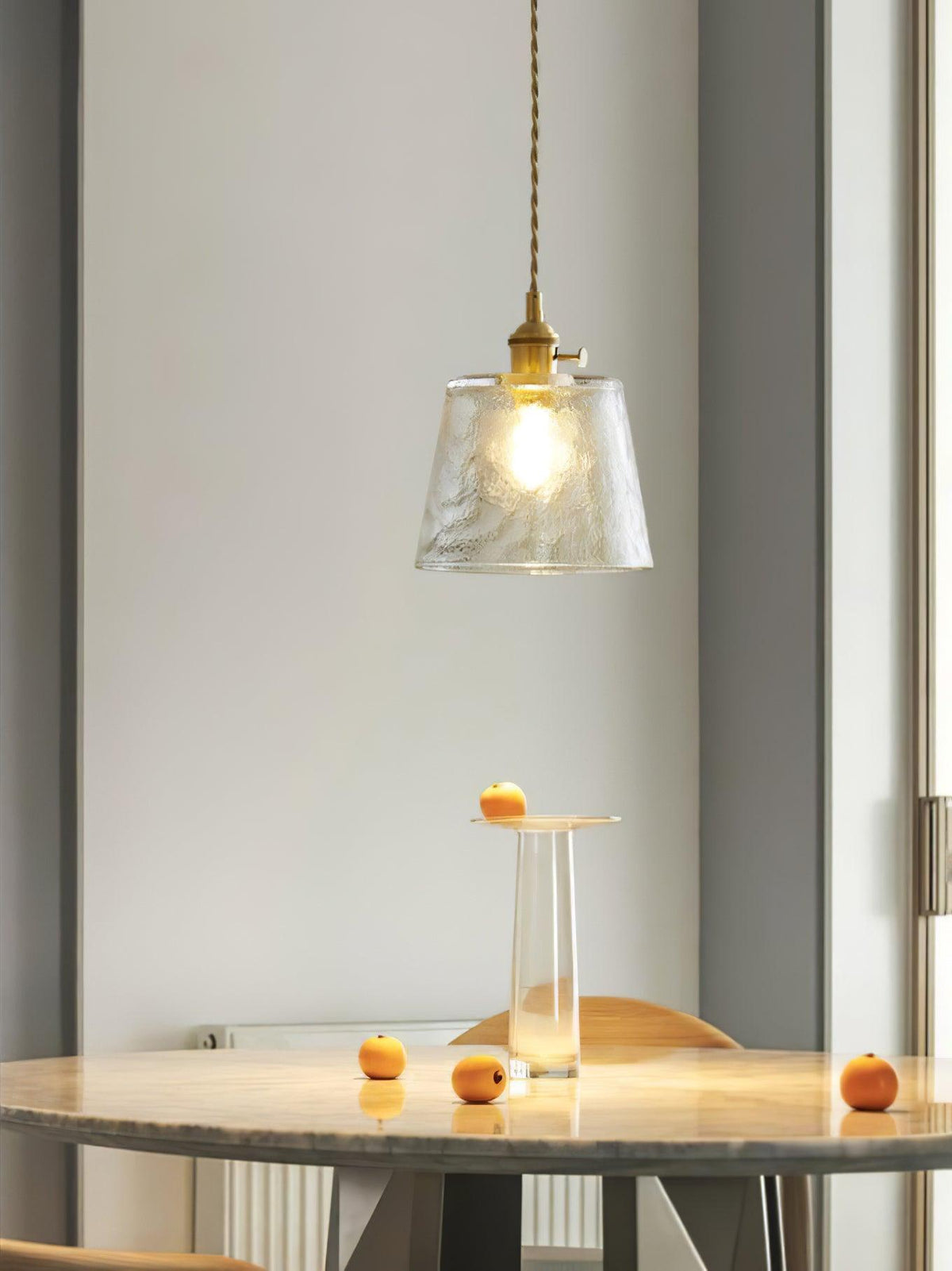Lustra Pendant Lamp Copper Glass for Dining