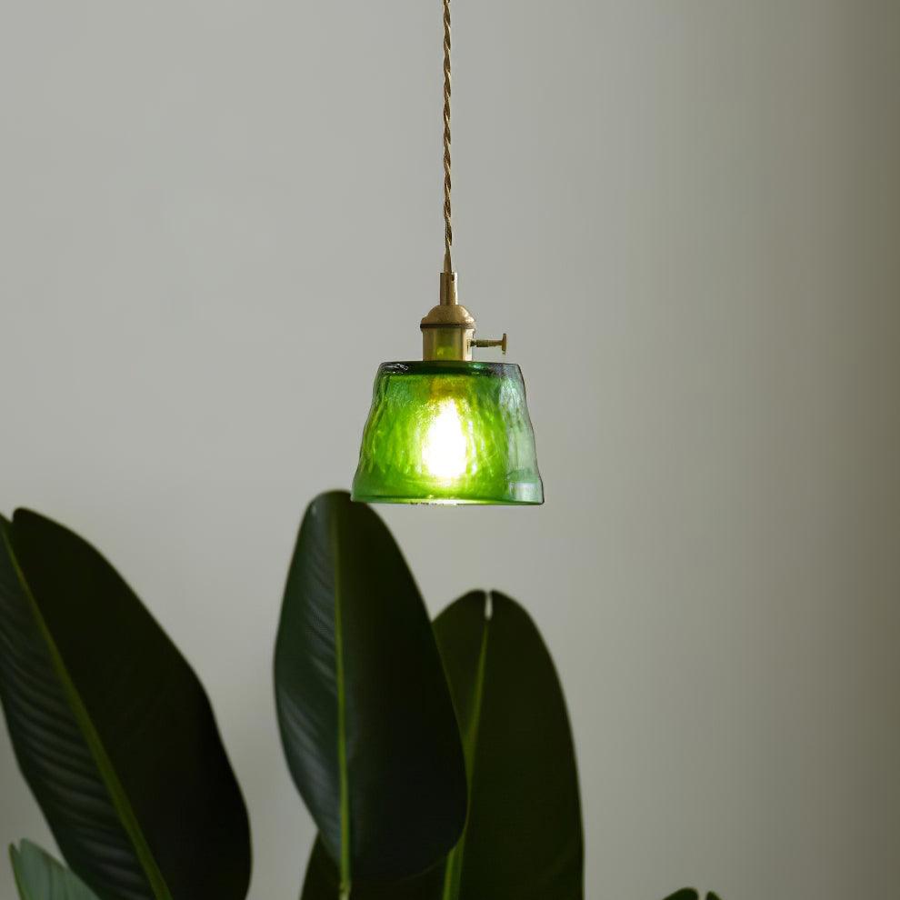 Lustra Pendant Lamp Copper Glass for Dining