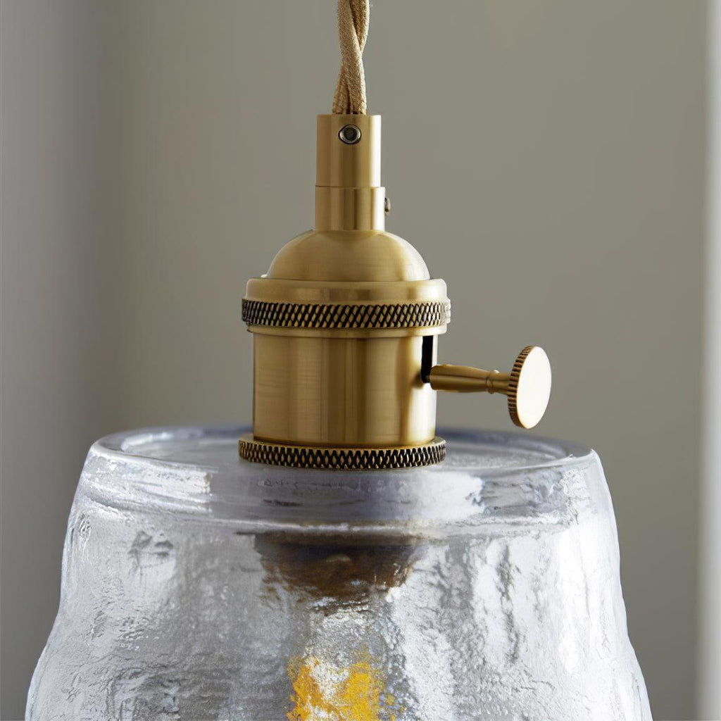 Lustra Pendant Lamp Copper Glass for Dining